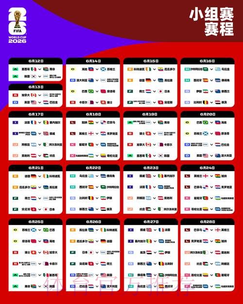 2026世界杯小组赛赛程实时更新比赛时间表直播平台 2026世界杯小组赛赛程实时更新比赛时间表直播平台